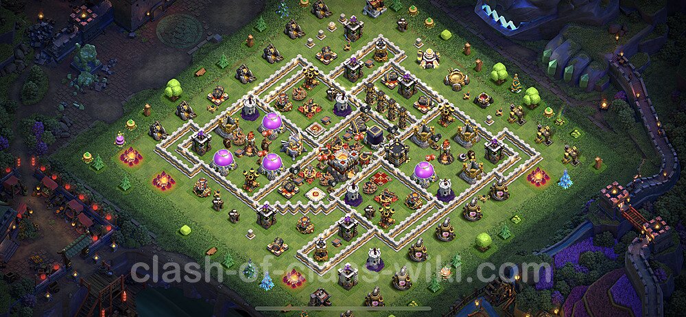 Base plan TH11 (design / layout) with Link, Anti Everything, Hybrid for Farming 2023, #32