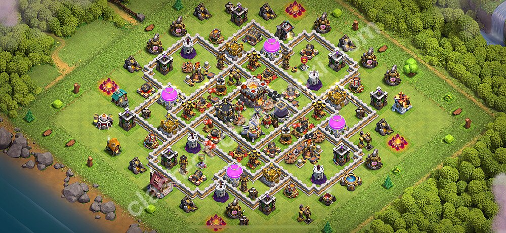 Base plan TH11 (design / layout) with Link, Anti Everything for Farming 2026, #3218