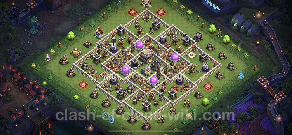 Base Clash Of Clans Town Hall 11 Farming Base TH11 with Link, Anti 2 Stars, Hybrid - Clash of Clans