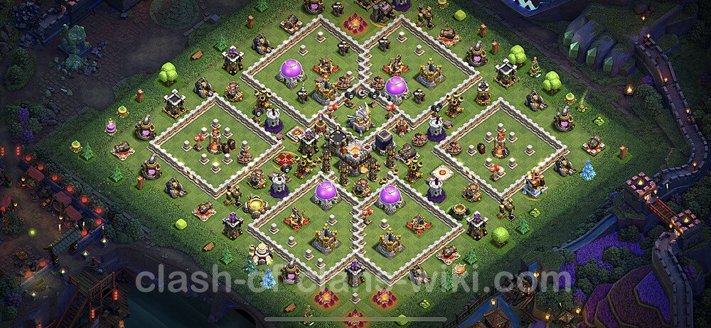 Base plan TH11 (design / layout) with Link, Anti Air / Electro Dragon, Hybrid for Farming 2023, #37