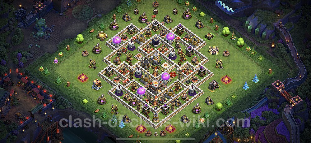 Base plan TH11 (design / layout) with Link, Anti 3 Stars, Hybrid for Farming 2023, #44