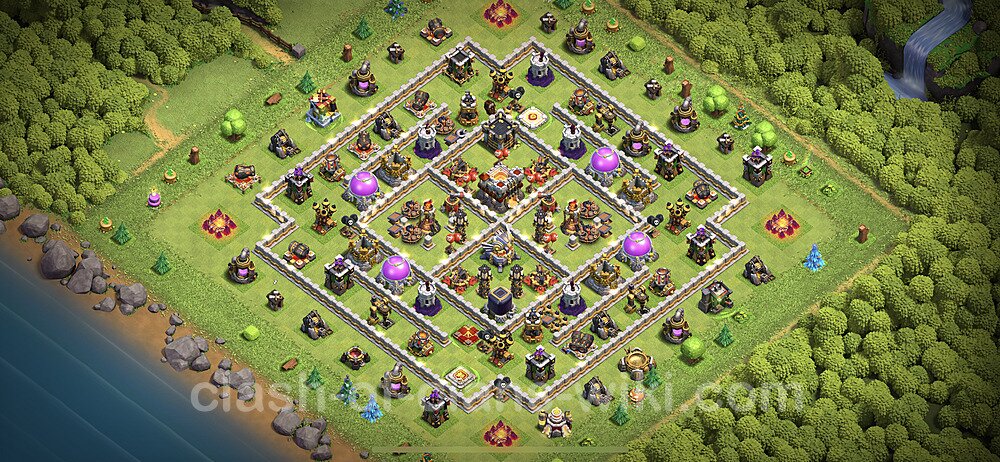 Base plan TH11 (design / layout) with Link, Anti 2 Stars, Hybrid for Farming 2023, #968