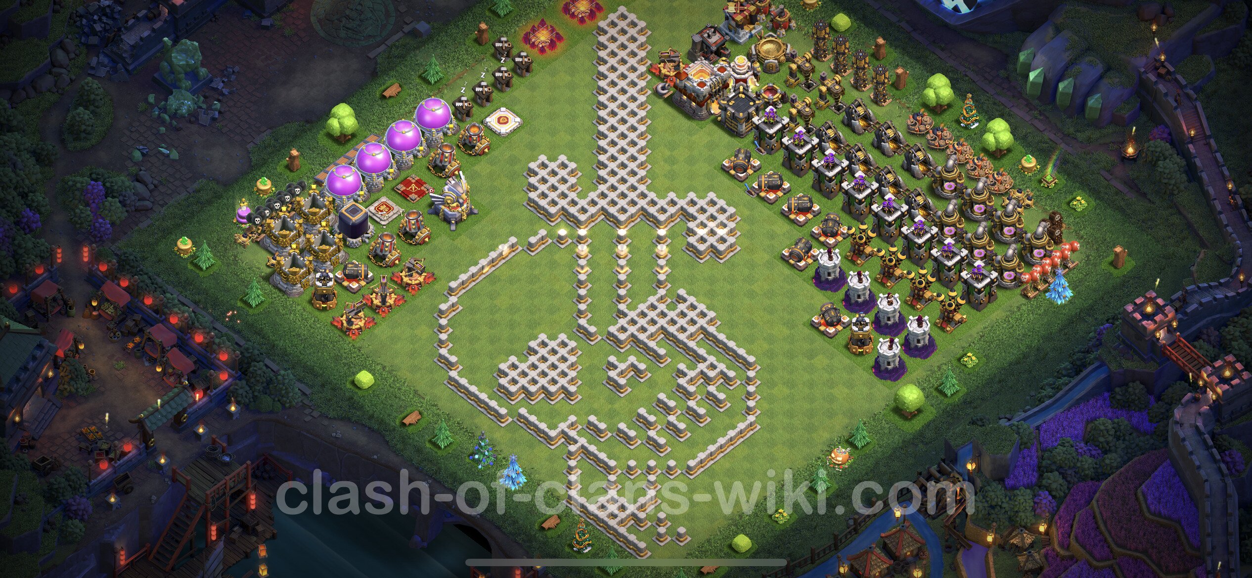 Funny Troll Base TH18 with Link   Town Hall Level 18 Art Base Copy ...