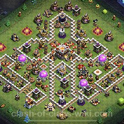 Base plan (layout), Town Hall Level 11 Troll / Funny (#7)