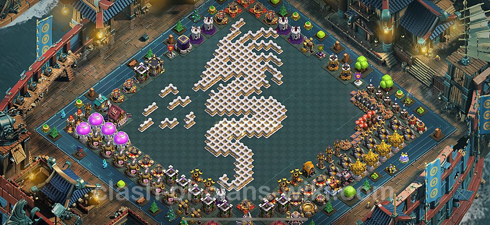 TH11 Troll Base Plan with Link, Copy Town Hall 11 Funny Art Layout 2025, #2625