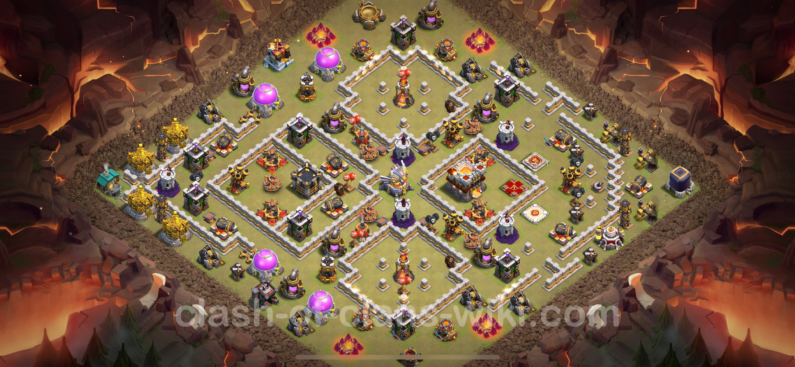 Town Hall 11 War Base Anti 2 Star Best Anti 2 Stars War Base TH11 with Link, Anti Everything - Town Hall