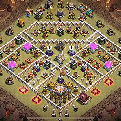 TH11 War Base Plan with Link, Copy Town Hall 11 CWL Design 2026, #2809