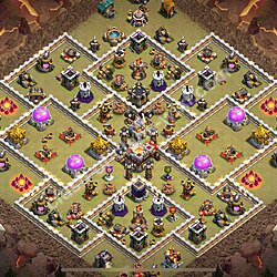 TH11 War Base Plan with Link, Legend League, Hybrid, Copy Town Hall 11 CWL Design 2026, #65