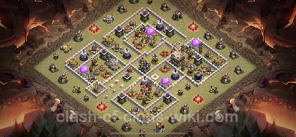 TH11 Max Levels War Base Plan with Link, Anti Everything, Copy Town Hall 11 CWL Design 2023, #1074