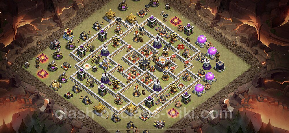 TH11 Max Levels War Base Plan with Link, Anti 3 Stars, Copy Town Hall 11 CWL Design 2023, #1111