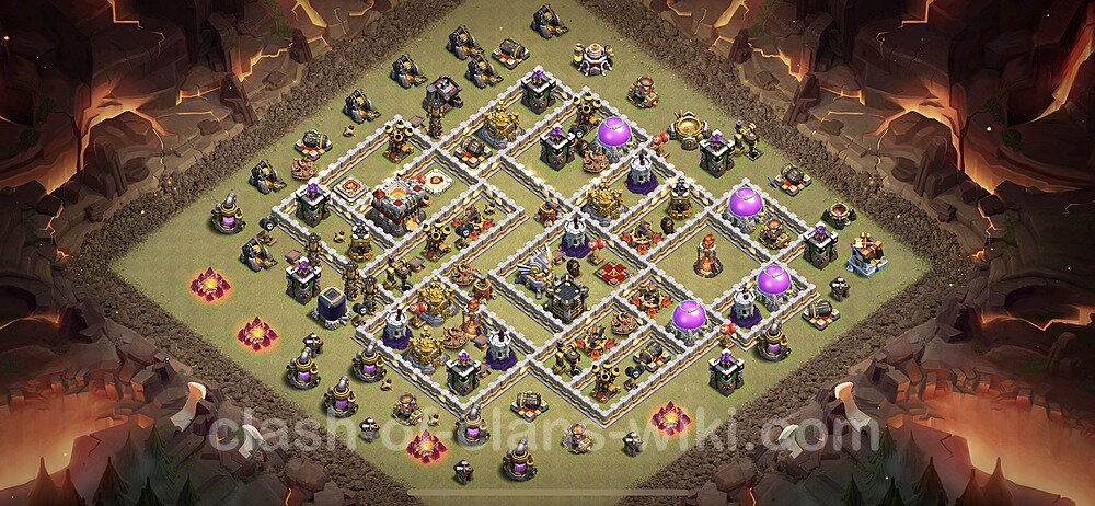 TH11 War Base Plan with Link, Anti Everything, Copy Town Hall 11 CWL Design 2023, #12