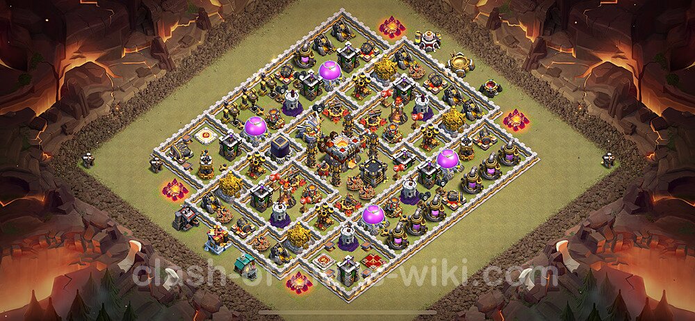 Die Clan War Base RH11 + Link, Hybrid 2024 - COC Rathaus Level 11 Kriegsbase (CK / CW), #1710