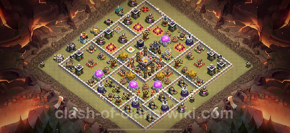 TH11 Max Levels War Base Plan with Link, Hybrid, Copy Town Hall 11 CWL Design 2024, #1724
