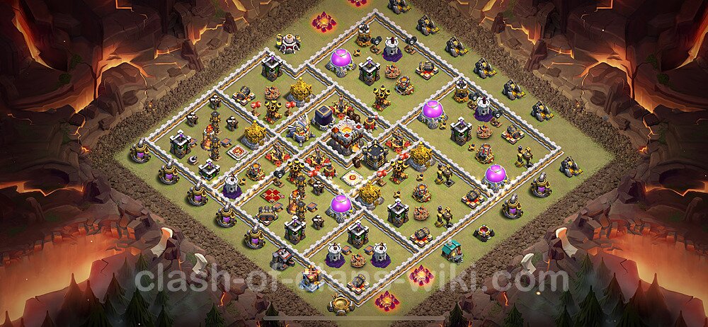 TH11 Max Levels War Base Plan with Link, Anti Everything, Copy Town Hall 11 CWL Design 2024, #1750