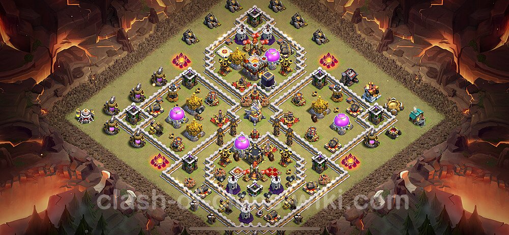 Die Clan War Base RH11 + Link, Anti Air / Electro Dragon, Hybrid 2024 - COC Rathaus Level 11 Kriegsbase (CK / CW), #1791