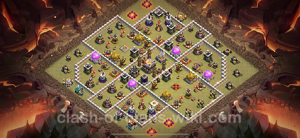 TH11 Anti 2 Stars War Base Plan with Link, Anti Everything, Copy Town Hall 11 CWL Design 2024, #1824