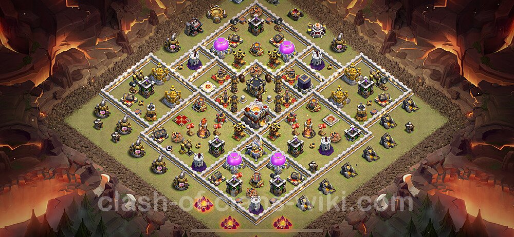 TH11 Anti 3 Stars War Base Plan with Link, Anti Everything, Copy Town Hall 11 CWL Design 2024, #1836