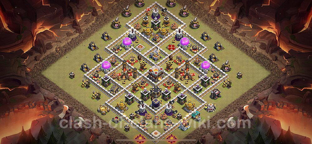 TH11 Anti 3 Stars War Base Plan with Link, Anti Everything, Copy Town Hall 11 CWL Design 2024, #1838