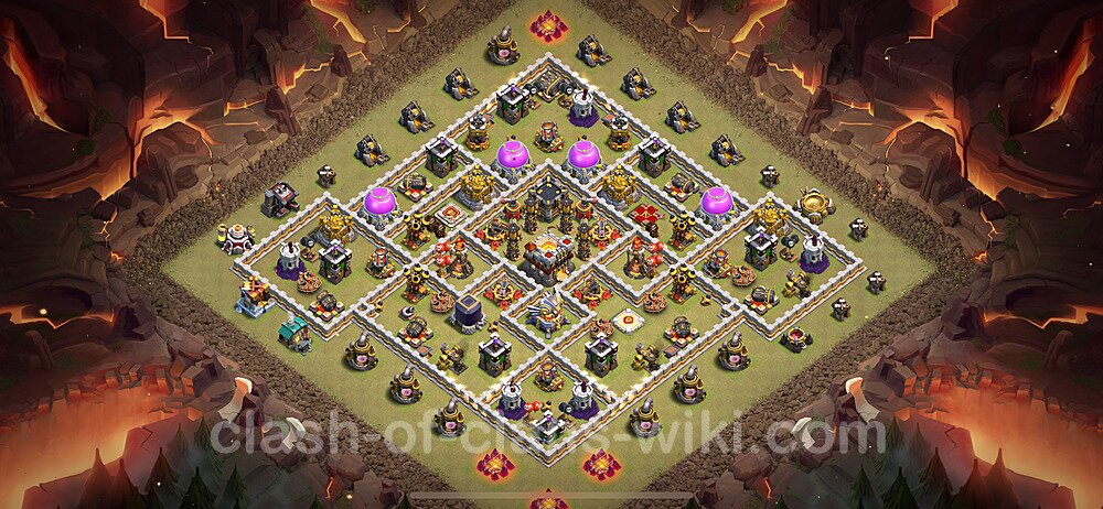 Municipio livello 11 Base di Guerra + Link, Anti Air / Electro Dragon - Anti 2 Stelle Disposizione Villaggio COC 2024 TH11, #1841