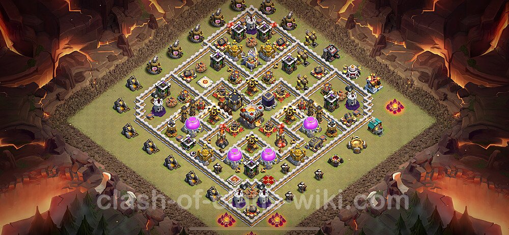 TH11 War Base Plan with Link, Anti Everything, Hybrid, Copy Town Hall 11 CWL Design 2024, #1842