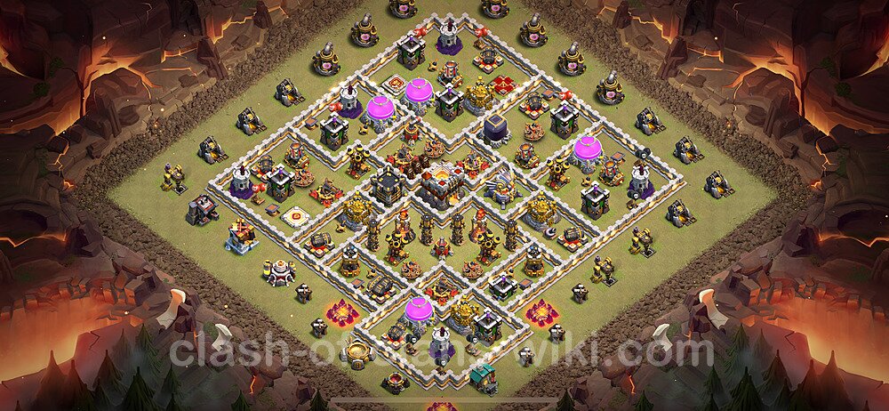 TH11 War Base Plan with Link, Anti Everything, Hybrid, Copy Town Hall 11 CWL Design 2024, #1890