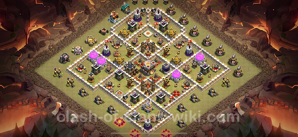 TH11 Anti 3 Stars War Base Plan with Link, Anti Everything, Copy Town Hall 11 CWL Design 2024, #1892