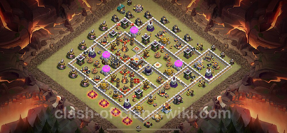 Die Anti 2 Sterne Clan War Base RH11 + Link, Hybrid 2024 - COC Rathaus Level 11 Kriegsbase (CK / CW), #1894