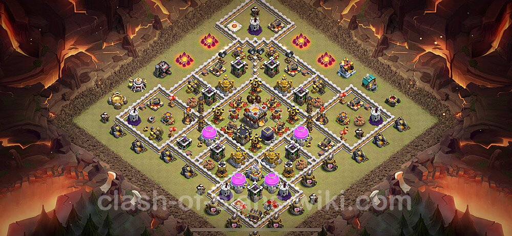 Die Anti 3 Sterne Clan War Base RH11 + Link, Anti Air / Electro Dragon 2024 - COC Rathaus Level 11 Kriegsbase (CK / CW), #1911