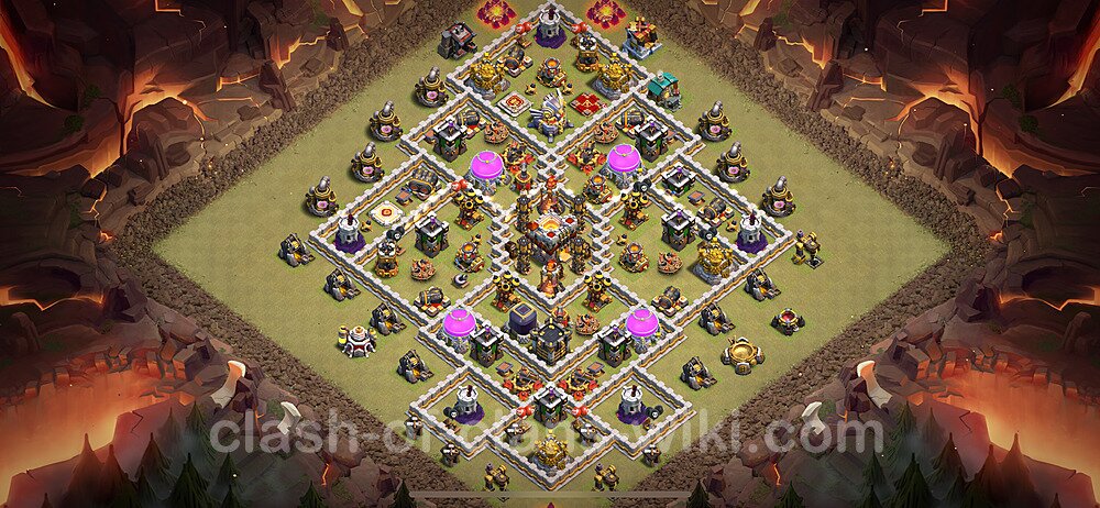 TH11 Anti 2 Stars War Base Plan with Link, Anti Everything, Copy Town Hall 11 CWL Design 2024, #1913