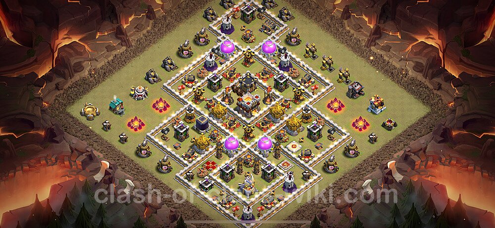 TH11 War Base Plan with Link, Anti Everything, Hybrid, Copy Town Hall 11 CWL Design 2024, #1948