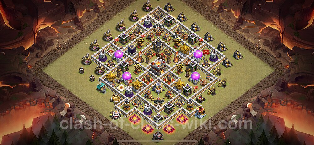 TH11 Anti 2 Stars War Base Plan with Link, Anti Everything, Copy Town Hall 11 CWL Design 2024, #1951