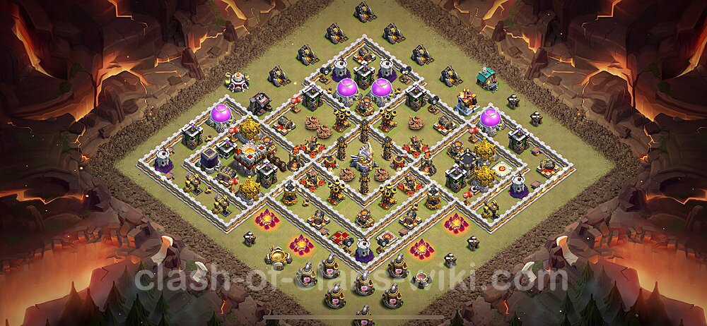 Die Maximal Clan War Base RH11 + Link, Anti Alles 2024 - COC Rathaus Level 11 Kriegsbase (CK / CW), #1952