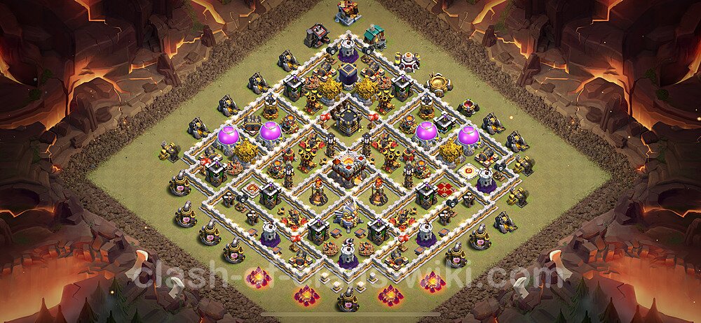 Die Anti 2 Sterne Clan War Base RH11 + Link, Hybrid 2024 - COC Rathaus Level 11 Kriegsbase (CK / CW), #1954