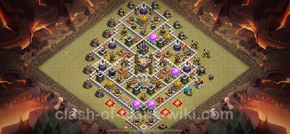 Die Anti 3 Sterne Clan War Base RH11 + Link, Hybrid 2024 - COC Rathaus Level 11 Kriegsbase (CK / CW), #1961