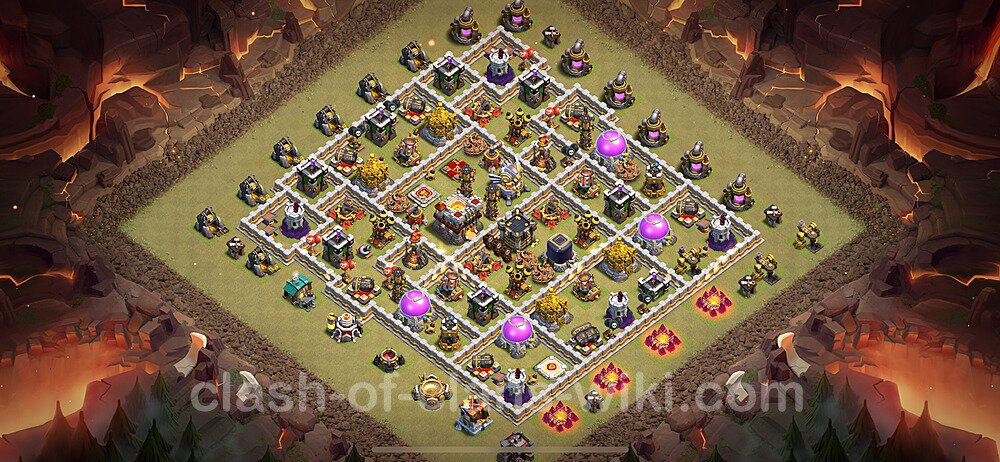 Die Maximal Clan War Base RH11 + Link, Anti Alles 2024 - COC Rathaus Level 11 Kriegsbase (CK / CW), #1963