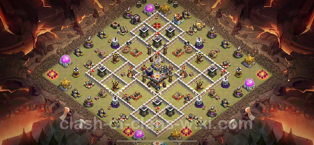 TH11 Anti 3 Stars War Base Plan with Link, Anti Everything, Copy Town Hall 11 CWL Design 2024, #1998