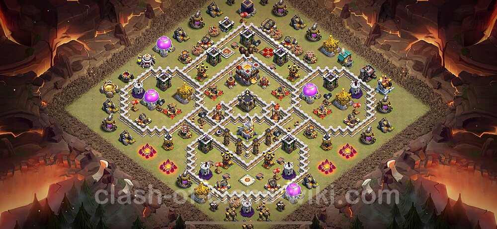 Die Maximal Clan War Base RH11 + Link 2024 - COC Rathaus Level 11 Kriegsbase (CK / CW), #2007