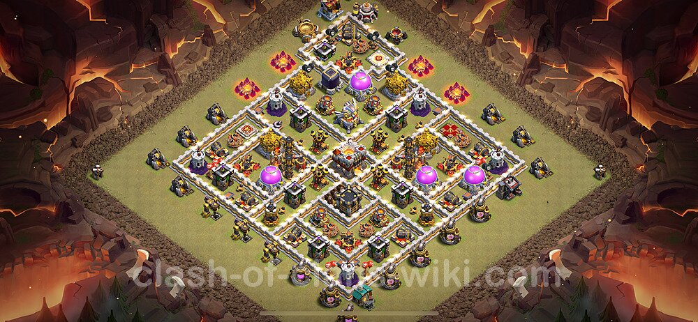 TH11 War Base Plan with Link, Anti Everything, Hybrid, Copy Town Hall 11 CWL Design 2024, #2042