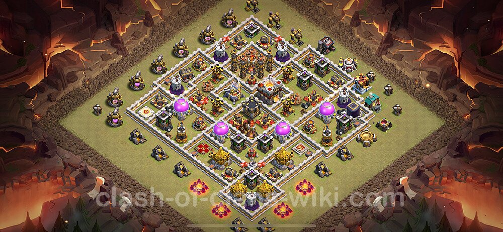 TH11 Max Levels War Base Plan with Link, Hybrid, Copy Town Hall 11 CWL Design 2024, #2053