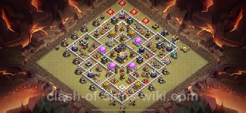 TH11 Anti 2 Stars War Base Plan with Link, Anti Everything, Copy Town Hall 11 CWL Design 2024, #2054