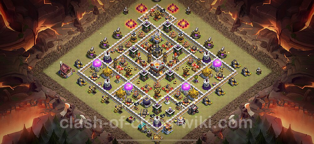 Diseño de aldea para Guerra al Maximo Ayuntamiento 11 Copiar, Liga de Leyenda - Full COC TH11 Perfecta Distribucion 2025 + Enlace, #2077