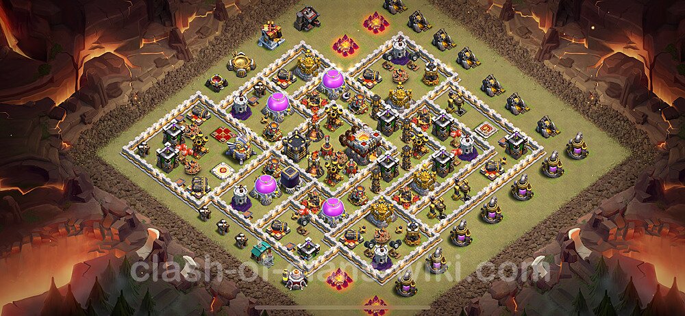 TH11 Anti 2 Stars War Base Plan with Link, Anti Everything, Copy Town Hall 11 CWL Design 2024, #2078