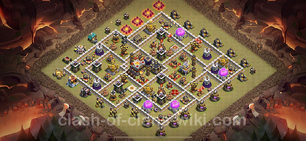 Die Clan War Base RH11 + Link, Anti Air / Electro Dragon 2024 - COC Rathaus Level 11 Kriegsbase (CK / CW), #2080