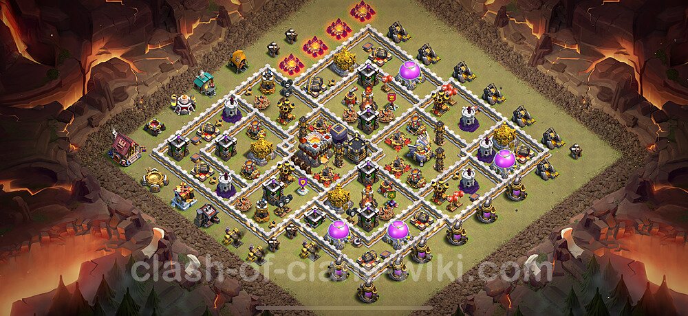 Die Clan War Base RH11 + Link, Anti Air / Electro Dragon 2025 - COC Rathaus Level 11 Kriegsbase (CK / CW), #2080