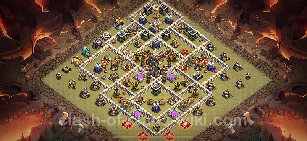 TH11 War Base Plan with Link, Anti Everything, Hybrid, Copy Town Hall 11 CWL Design 2024, #2101