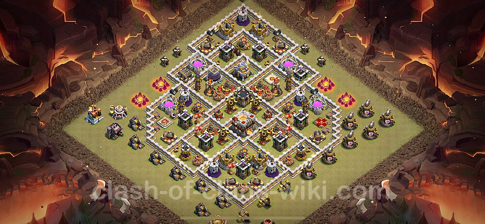 Die Maximal Clan War Base RH11 + Link, Anti Alles 2024 - COC Rathaus Level 11 Kriegsbase (CK / CW), #2105