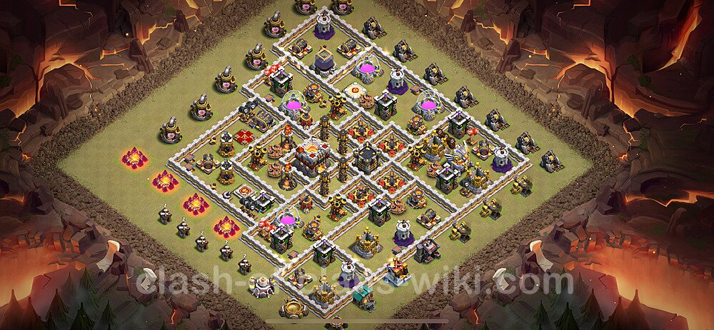 TH11 Max Levels War Base Plan with Link, Anti Everything, Copy Town Hall 11 CWL Design 2024, #2106