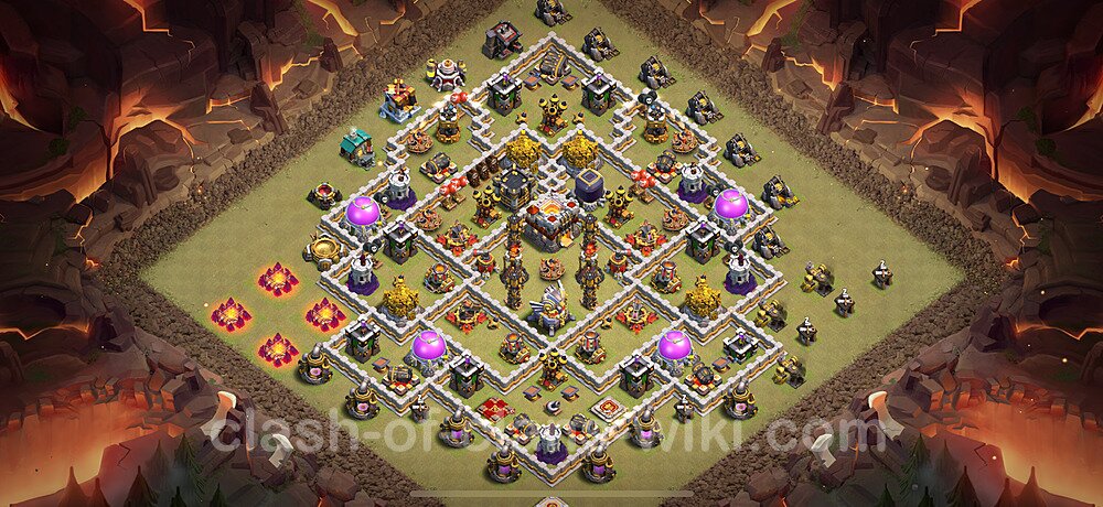 TH11 Anti 2 Stars War Base Plan with Link, Anti Everything, Copy Town Hall 11 CWL Design 2024, #2216