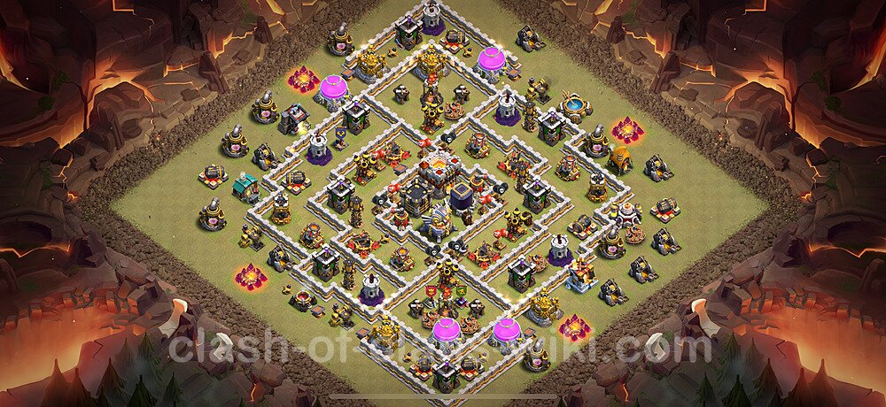TH11 War Base Plan with Link, Anti Everything, Hybrid, Copy Town Hall 11 CWL Design 2025, #2785