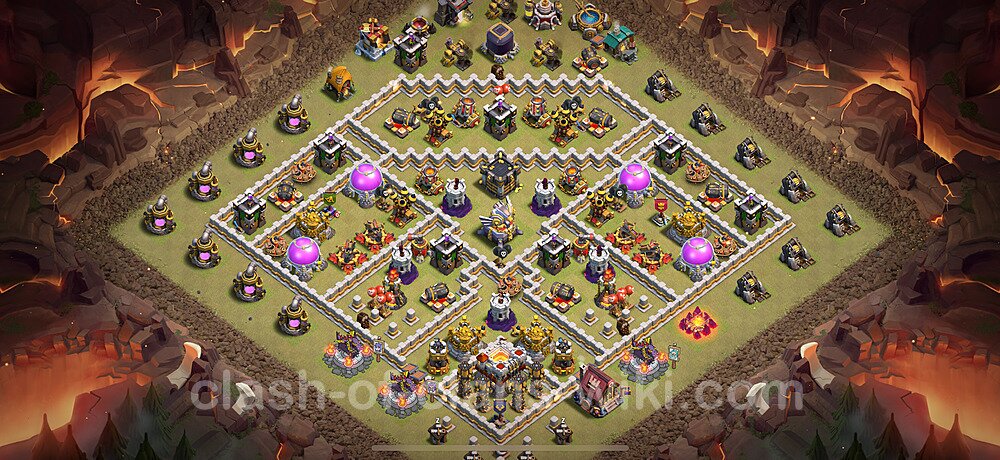 TH11 War Base Plan with Link, Copy Town Hall 11 CWL Design 2025, #2809